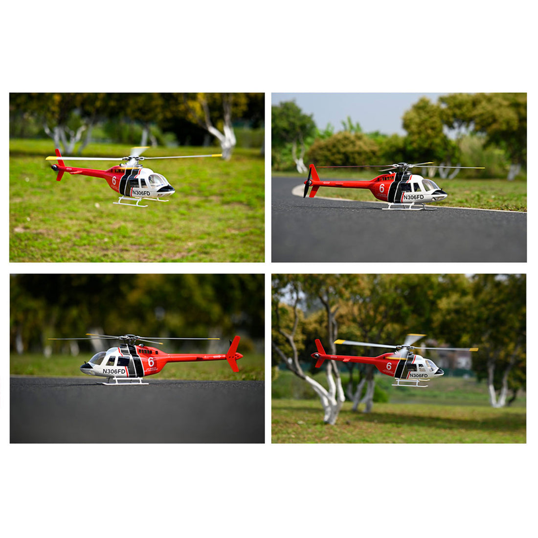 FLYWING Bell-206-V4 470クラス 6CHスケールヘリ 本体キット | 送信機別売り 技適不要
