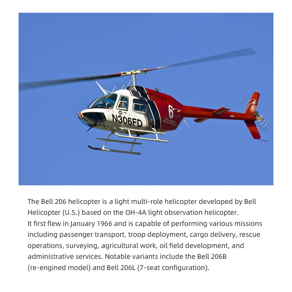 FLYWING Bell-206-V4 470クラス 6CHスケールヘリ 本体キット | 送信機別売り 技適不要