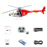 FLYWING Bell-206-V3 470クラス RCヘリコプター 2.4G 6CH GPS搭載 Model1/2切替 RTF完成品