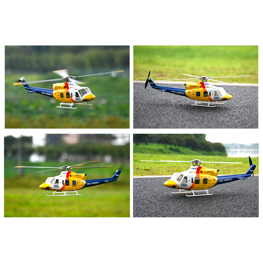 FLYWING BELL-412 470クラス RC軍用ヘリコプター 2.4G 6CH GPS搭載 クイックデタッチプロペラ RTF版 Model1/Model2切替