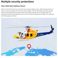 FLYWING BELL-412 470クラス RC軍用ヘリコプター 2.4G 6CH GPS搭載 クイックデタッチプロペラ RTF版 Model1/Model2切替