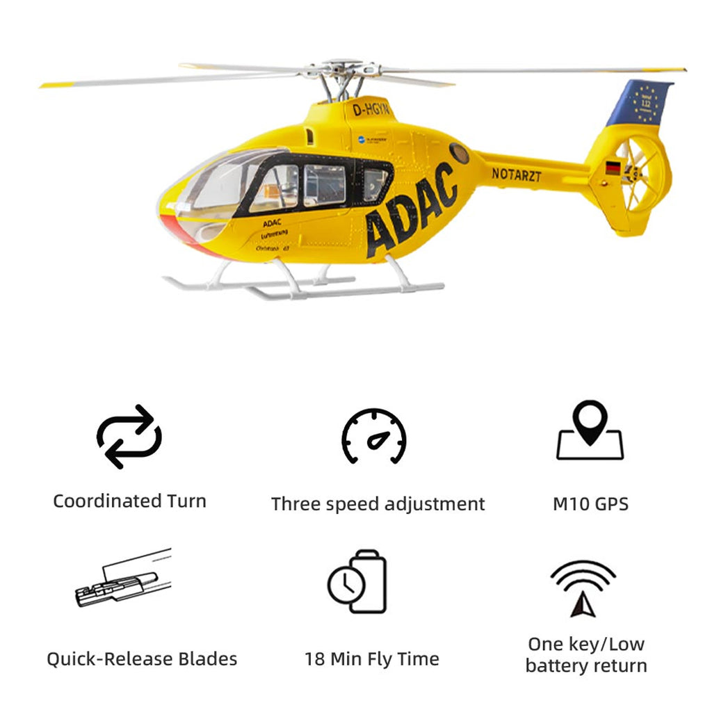 FLYWING EC135 470クラス 6CHスケールヘリ 本体キット | 送信機別売り 技適不要