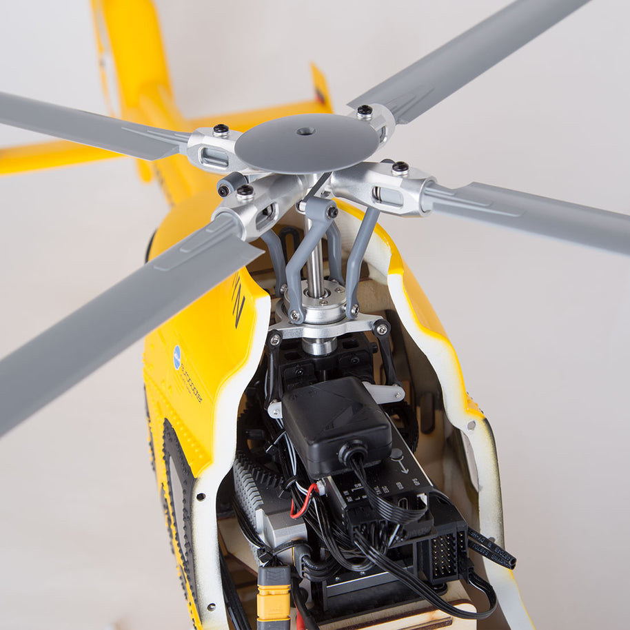 FLYWING EC135 470クラス RCシミュレーションヘリコプター 2.4G 6CH GPS搭載 4個クイックデタッチプロペラ RTF版 Model1/Model2切替