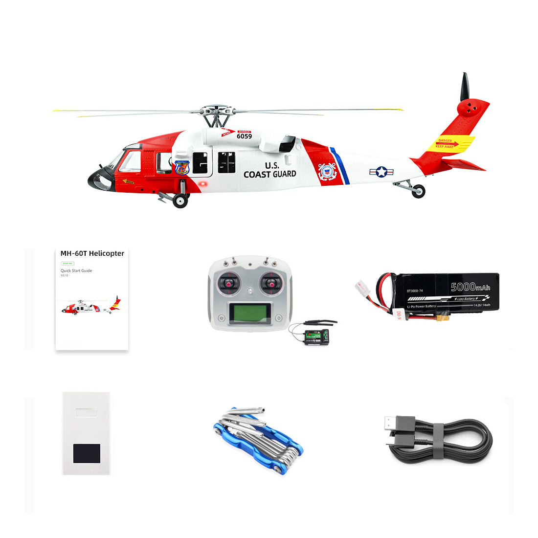 FLYWING MH-60R 470クラス RC軍用ヘリコプター 2.4G 6CH ACEフライトコントローラー GPS測位 左右ハンドコントロール