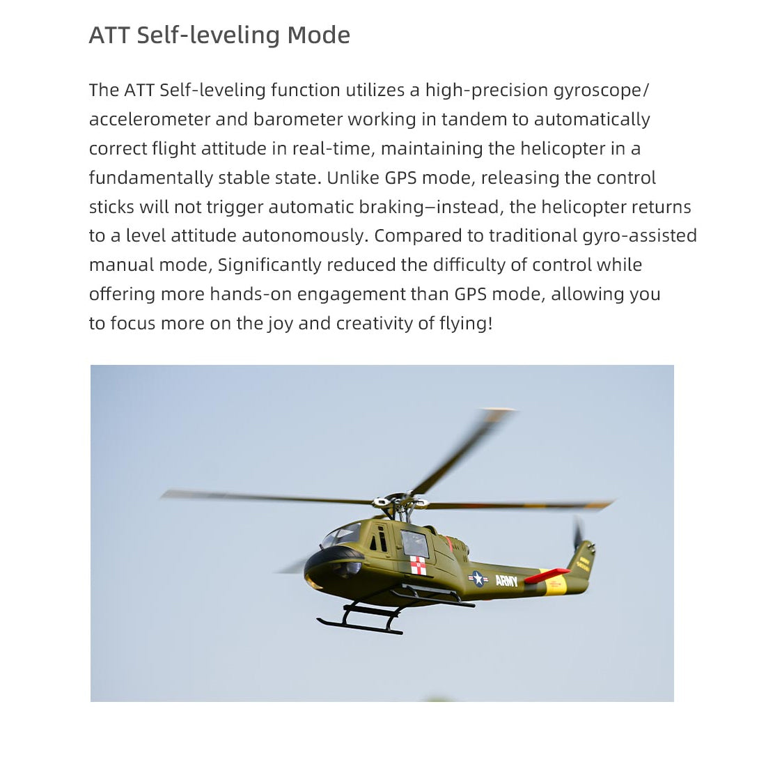 FLYWING UH1-V4 Huey 470クラス RC軍用ヘリコプター 2.4G 6CH Model1/Model2切替 RTF版