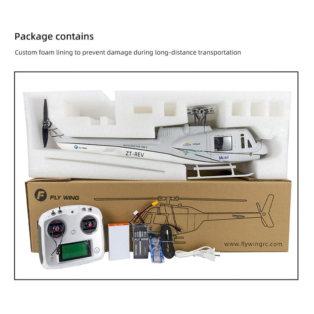 FLYWING UH-1-Huey-V4 470 クラス RC ヘリコプター 2.4G 6 CH Model1/2 切替可能 RTF バージョン