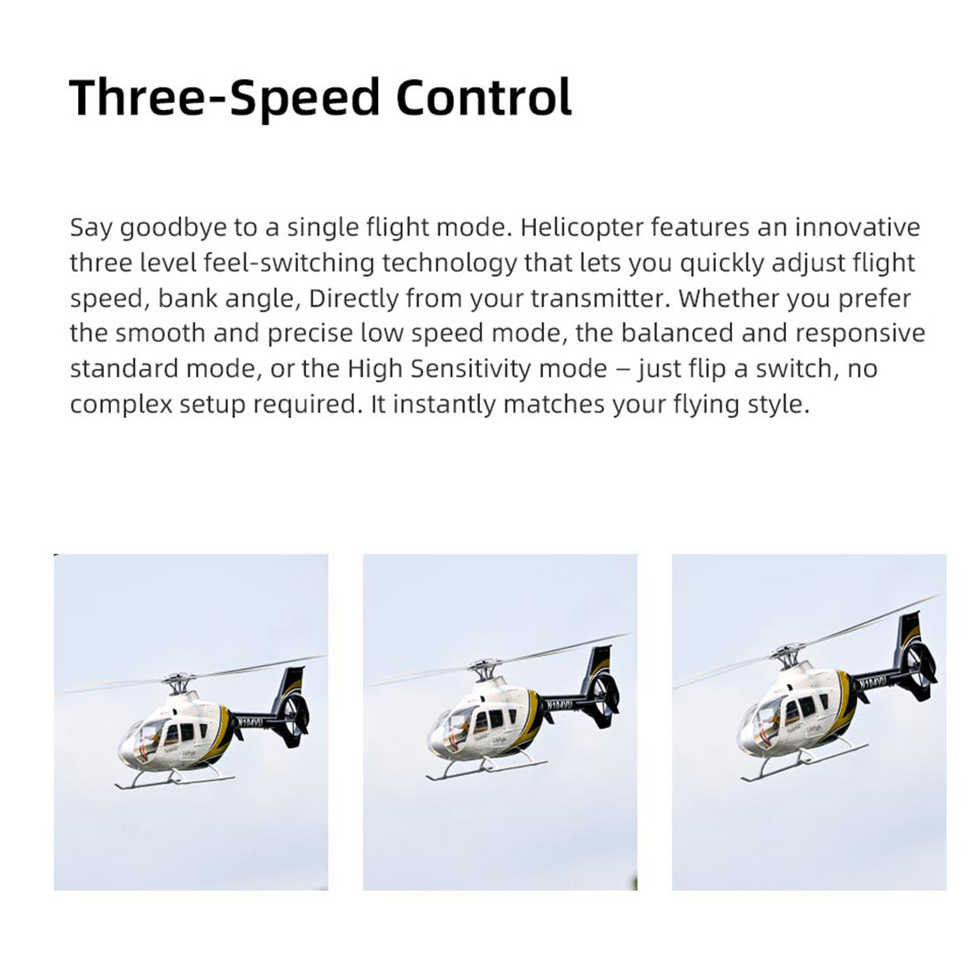 FLYWING EC135 470 クラス 6CH RC スケールヘリコプター RTF ブラックゴールド｜Mode1/Mode2 切替 GPS 搭載