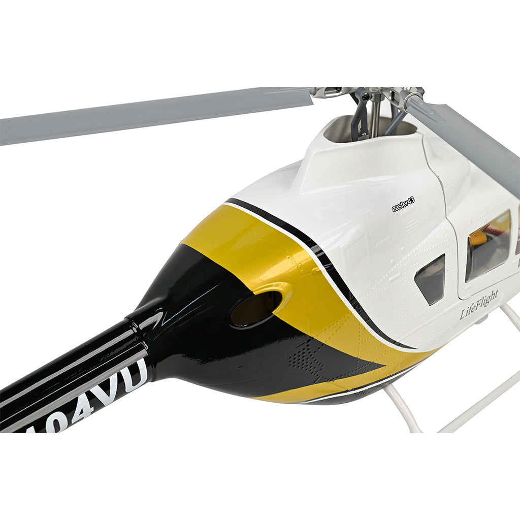 FLYWING EC135 470 クラス 6CH RC スケールヘリコプター RTF ブラックゴールド｜Mode1/Mode2 切替 GPS 搭載