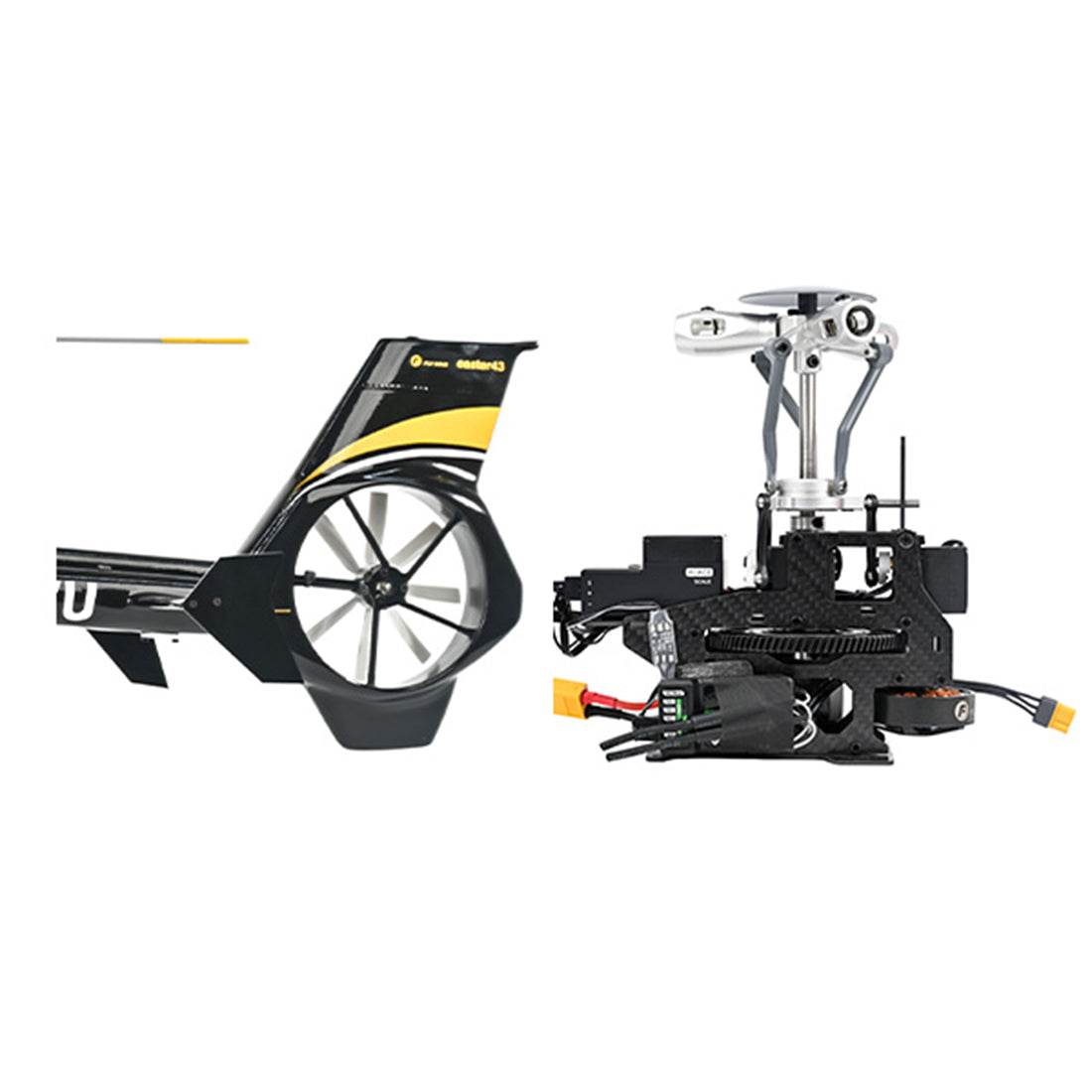 FLYWING EC135 470 クラス 6CH RC スケールヘリコプター RTF ブラックゴールド｜Mode1/Mode2 切替 GPS 搭載