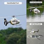 FLYWING EC135 470 クラス 6CH RC スケールヘリコプター RTF ブラックゴールド｜Mode1/Mode2 切替 GPS 搭載
