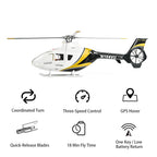 FLYWING EC135 470 クラス 6CH RC スケールヘリコプター RTF ブラックゴールド｜Mode1/Mode2 切替 GPS 搭載