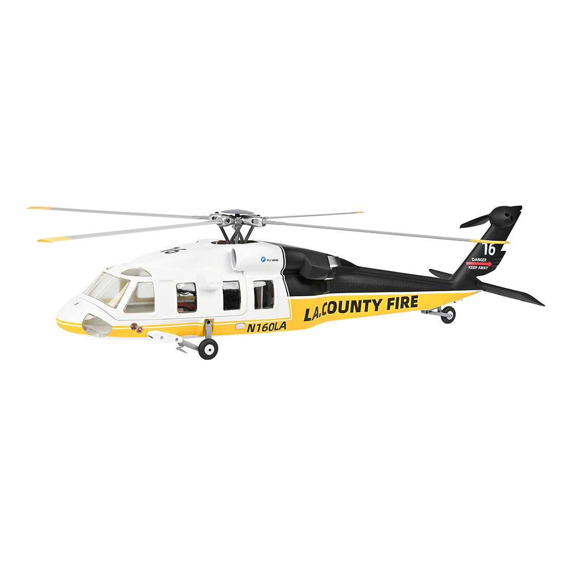 FLYWING UH‑60L 470 クラス 6CH スケール RC 軍用ヘリ RTF ブラックゴールド｜Mode1/Mode2 切替 GPS 搭載