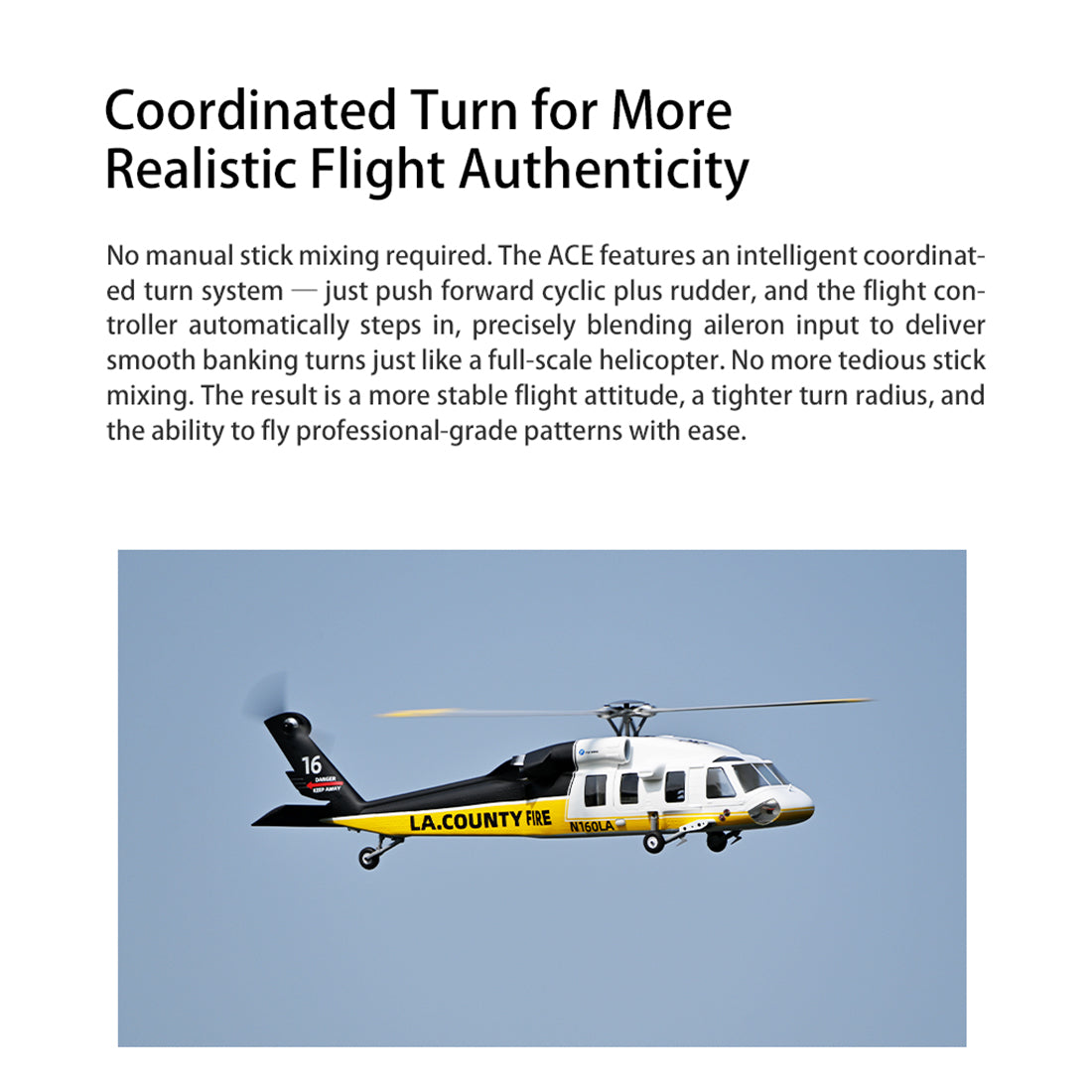 FLYWING UH‑60L 470 クラス 6CH スケール RC 軍用ヘリ RTF ブラックゴールド｜Mode1/Mode2 切替 GPS 搭載
