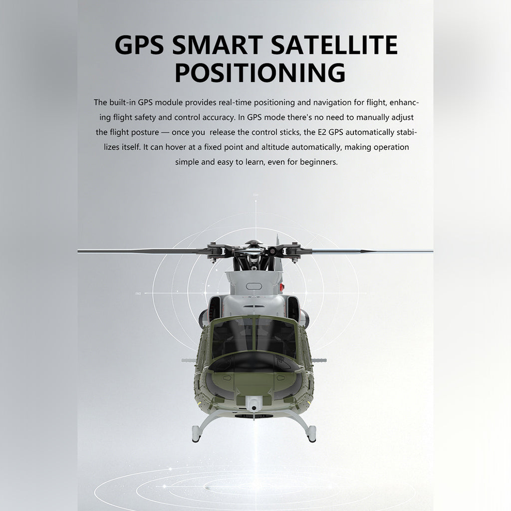 【NEW】GOOSKY E2 UH-1Y 2.4G 6CH ミリタリーグリーン  RTF｜技適シール