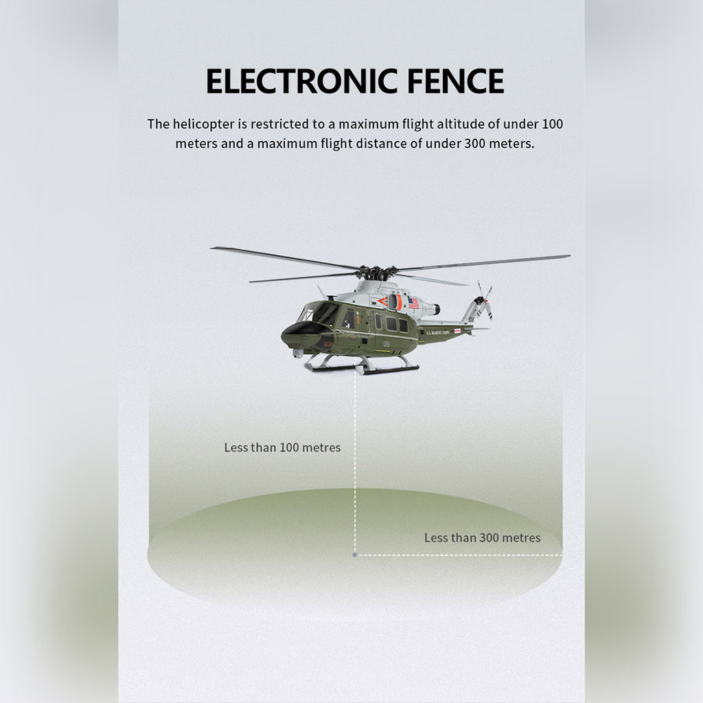 【NEW】GOOSKY E2 UH-1Y 2.4G 6CH ミリタリーグリーン  RTF｜技適シール