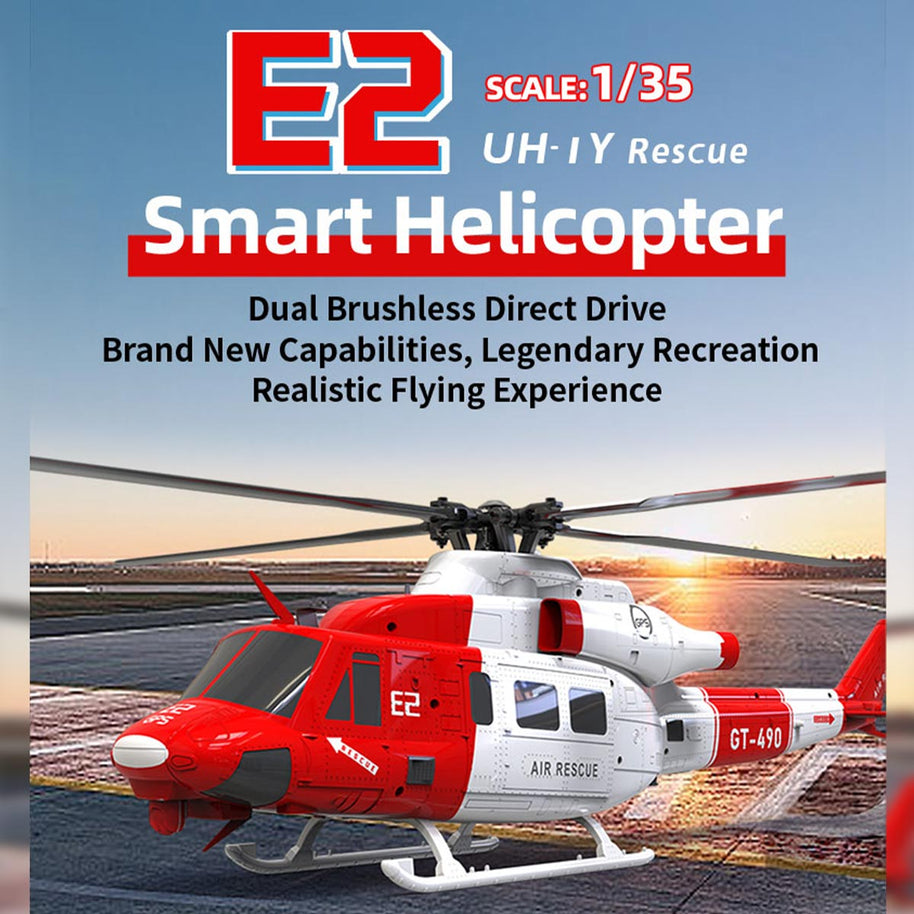 GOOSKY E2 1/35スケール UH-1Y RCヘリコプター RTF版 2.4G A8充電式リモコン GPS安定ホバリング
