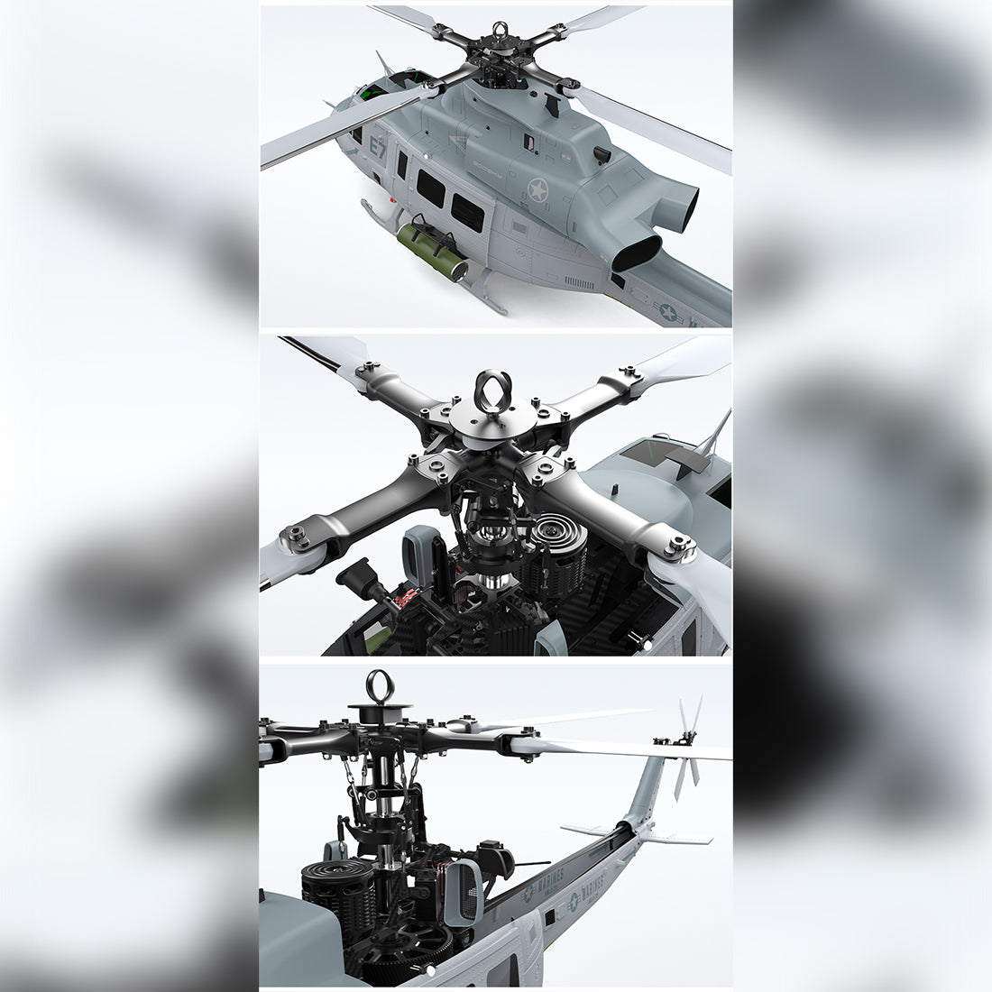 GOOSKY E7 UH-1Y 1/9スケール 700クラス RCヘリコプター （技術適合認証）