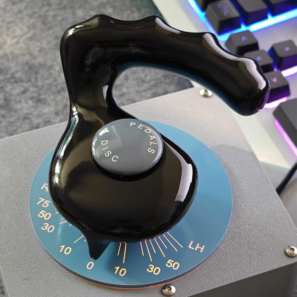 Hoowalt D202 ヨークコントローラー アップグレード版 左右ストッパーベアリング付き バネ式センタリング 発光スケール MSFS XPlane 旅客機対応