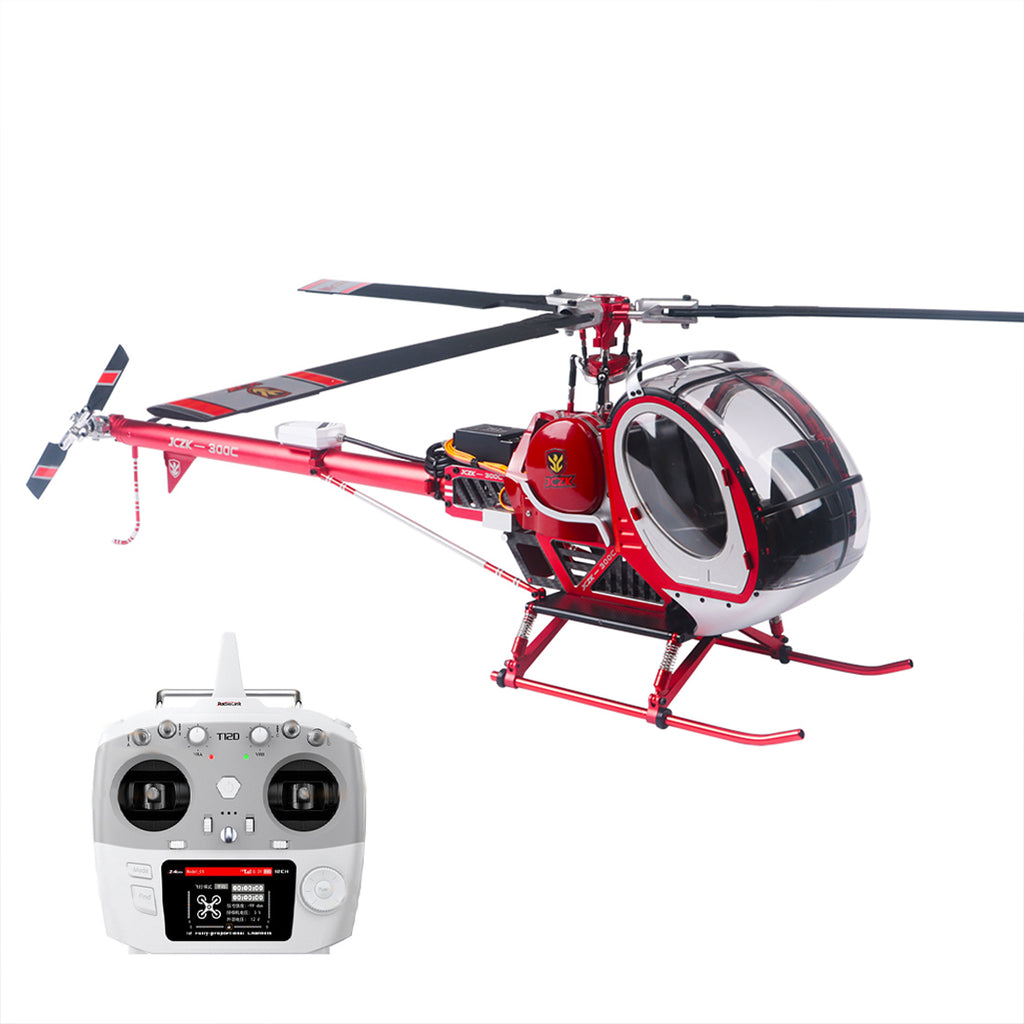 JCZK 300C PRO RC ヘリコプター 2.4G 3 枚羽根 無ブレード 合金製 H1 PRO フライトコントローラー GPS 搭載 オートホバリング ワンキー帰巣 RTF レッド