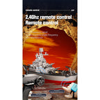 LHD-881 1/390 2.4G RC双発軍艦モデル 防水 ローバッテリーアラーム ウォッチリモコン（別途購入）