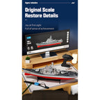 LHD-881 1/390 2.4G RC双発軍艦モデル 防水 ローバッテリーアラーム ウォッチリモコン（別途購入）