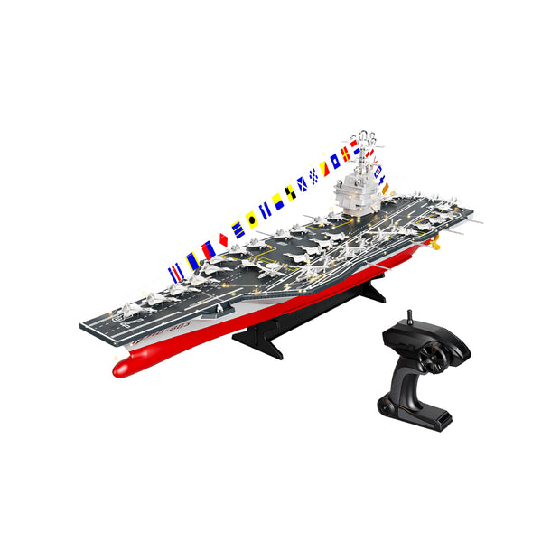 LHD-883 1/480 RC空母ボート 2.4GHz デュアルモーター 防水 LEDライト ローバッテリー保護 RTR