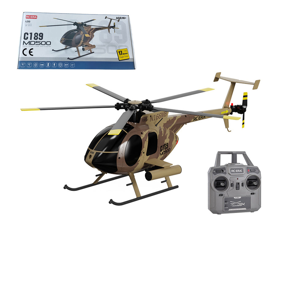 MD500 C189 Little Bird 航空機モデル 1/28スケール 2.4G 4CH 単ローター ヘリコプターモデル（RTF版）