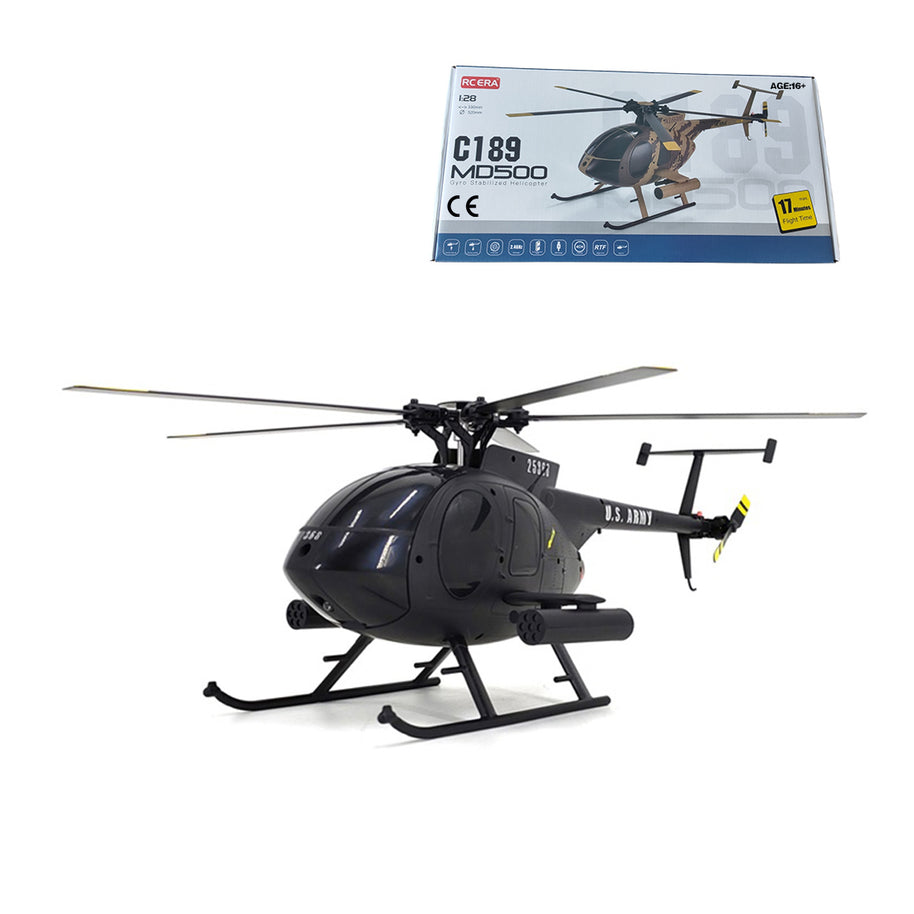 MD500 C189 Little Bird 航空機モデル 1/28スケール 2.4G 4CH 単ローター ヘリコプターモデル（RTF版）