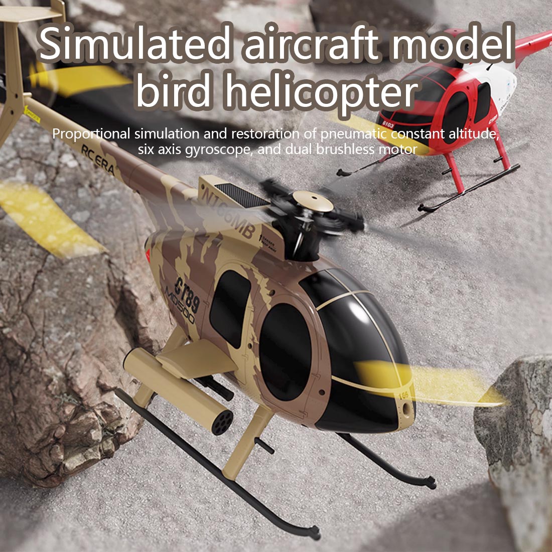 MD500 C189 Little Bird 航空機モデル 1/28スケール 2.4G 4CH 単ローター ヘリコプターモデル（RTF版）
