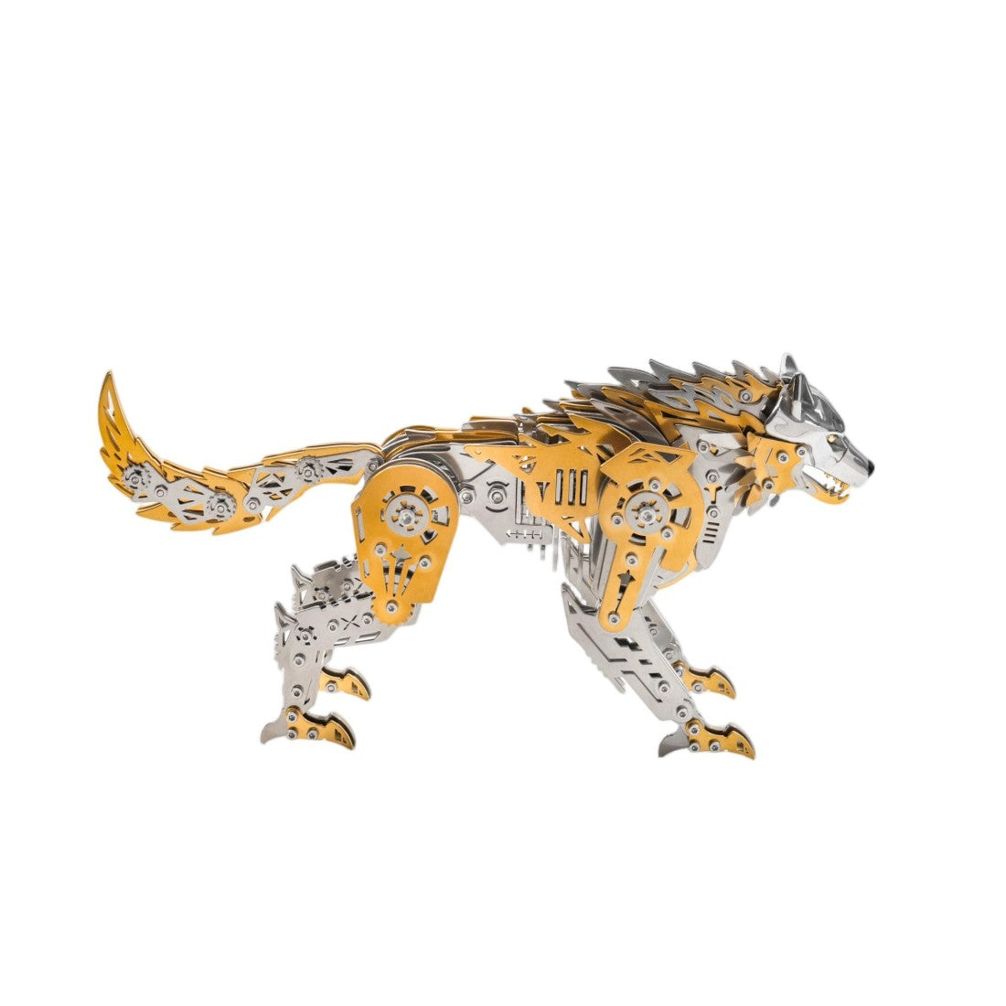 スチームパンク 機械ウルフ 3Dメタルパズル 384パーツ 可動ジョイント DIY組立模型