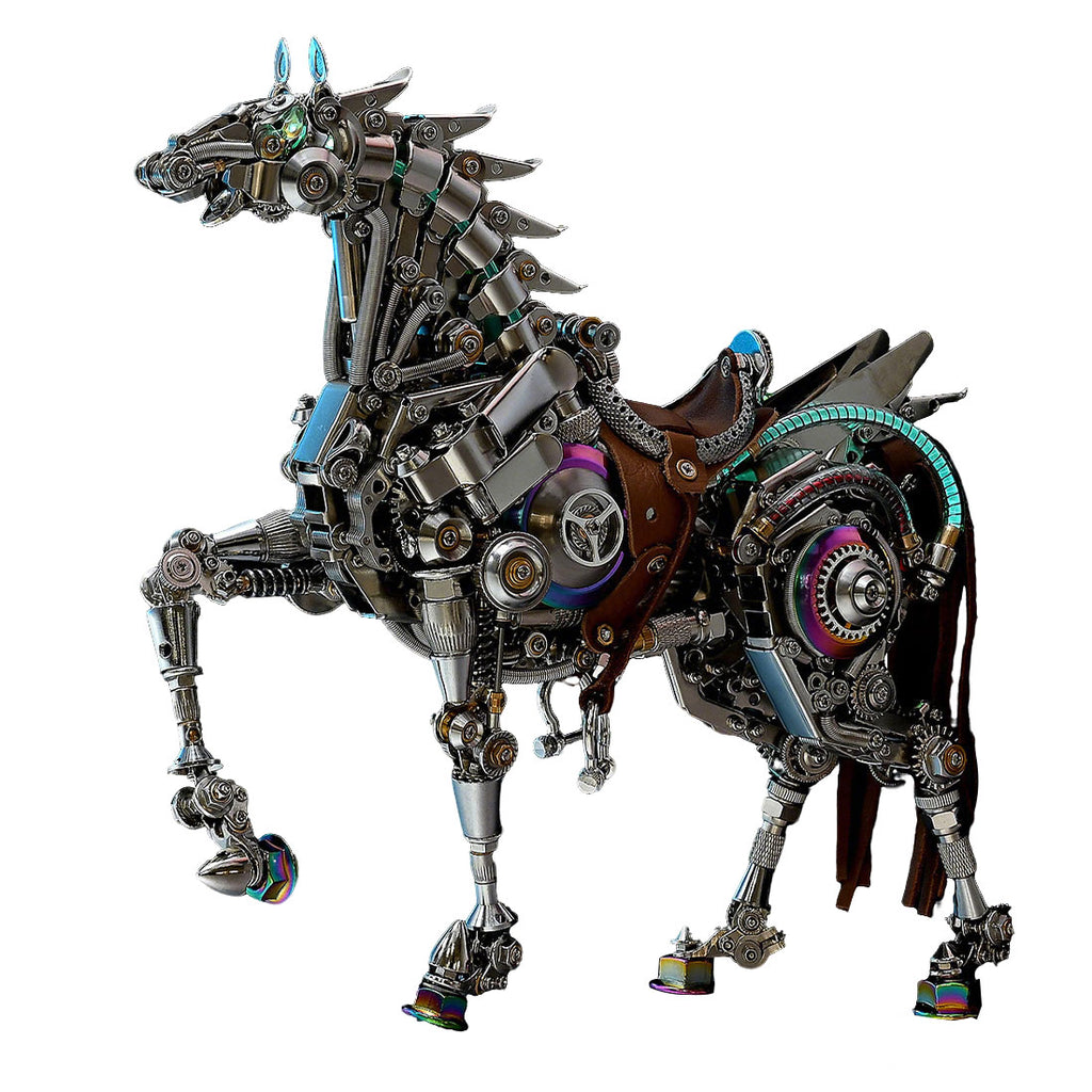 スチームパンク 機械馬 3Dメタルパズル 1500+PCS 多関節可動 DIY金属組立模型