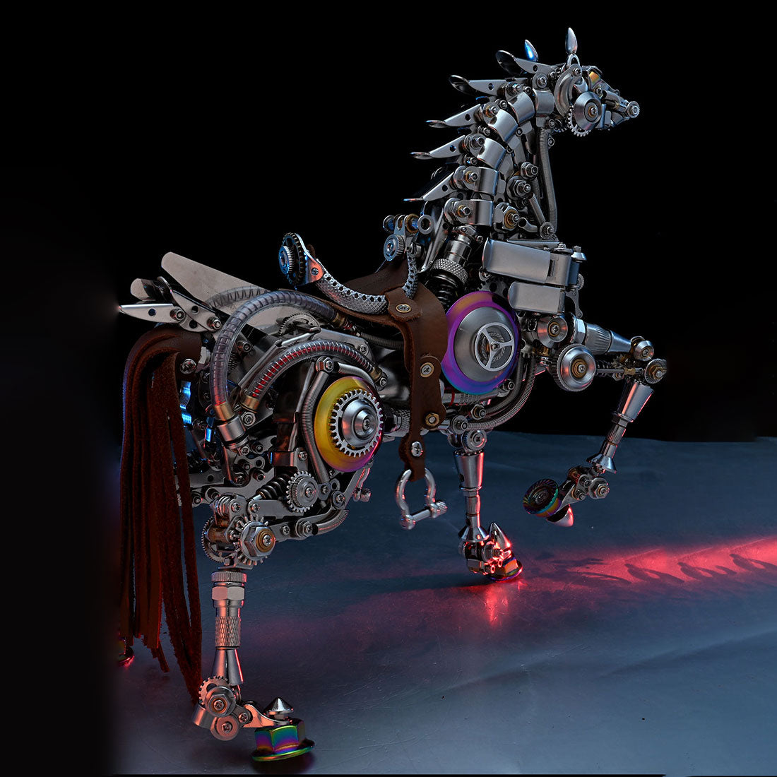 スチームパンク 機械馬 3Dメタルパズル 1500+PCS 多関節可動 DIY金属組立模型