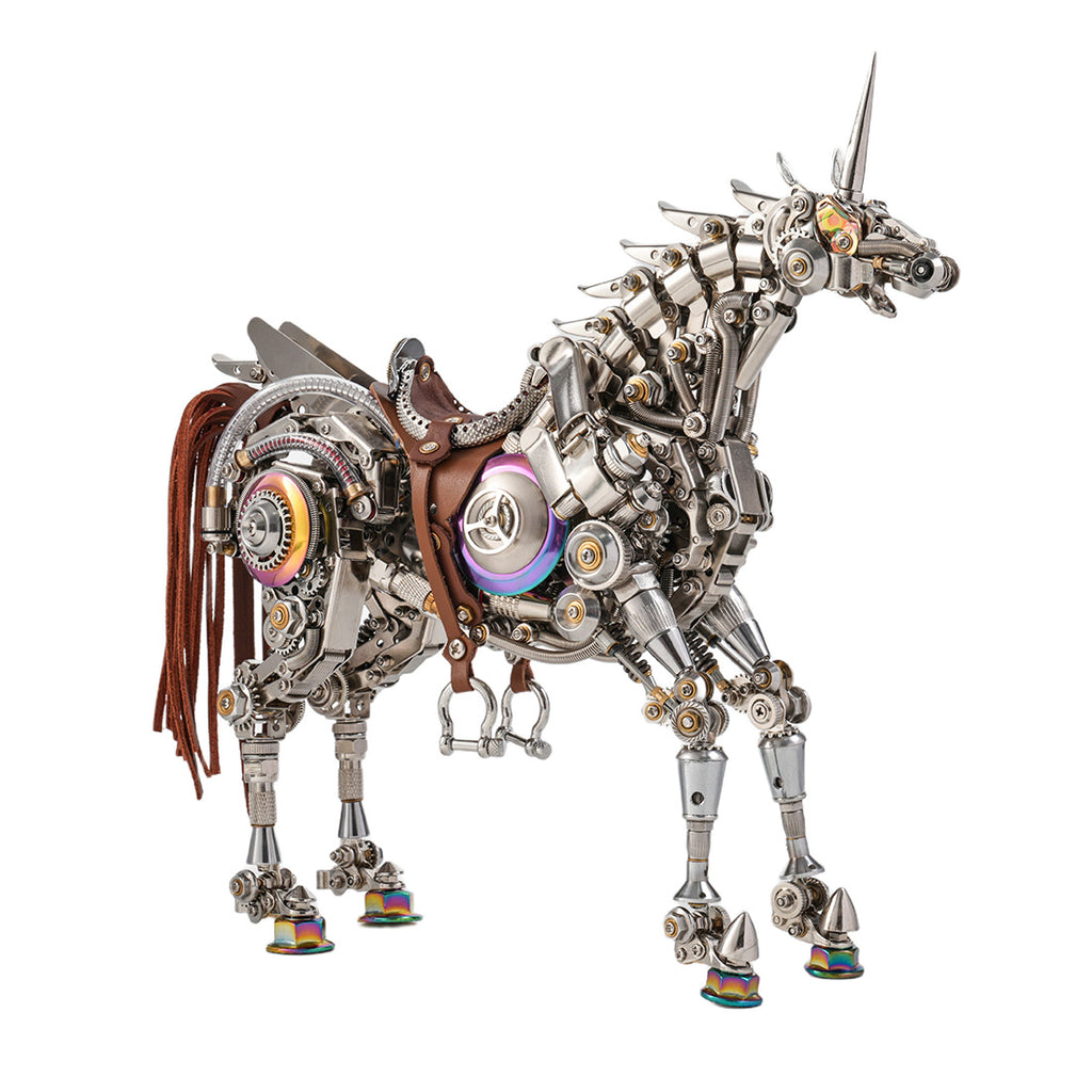スチームパンク 機械馬 3Dメタルパズル 1500+PCS 多関節可動 DIY金属組立模型