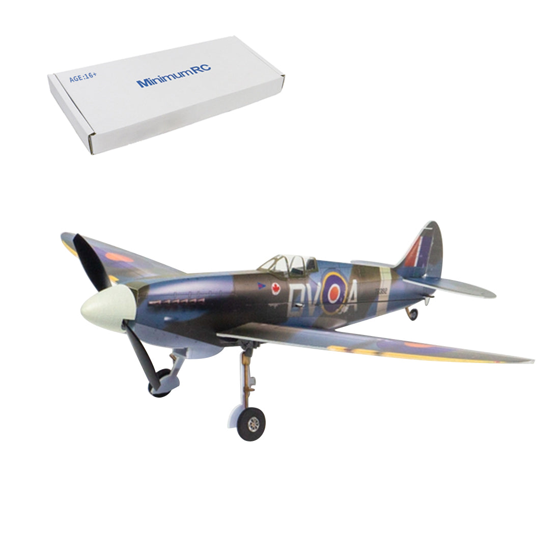 MinimumRC Spitfire MK XV 2.4G 5チャンネルマルチプロトコル RC固定翼航空機モデル（Kit RTFバージョン）