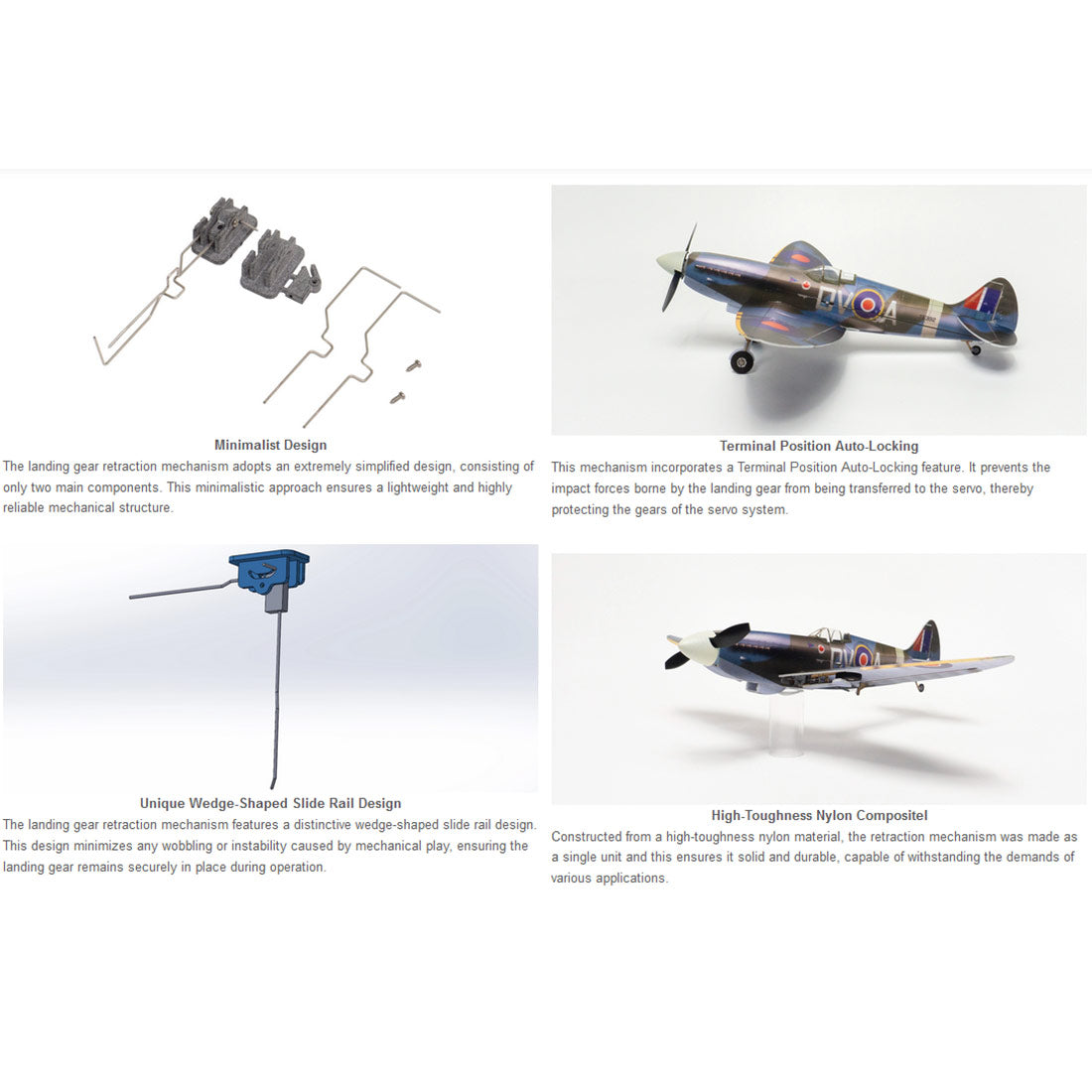 MinimumRC Spitfire MK XV 2.4G 5チャンネルマルチプロトコル RC固定翼航空機モデル（Kit RTFバージョン）