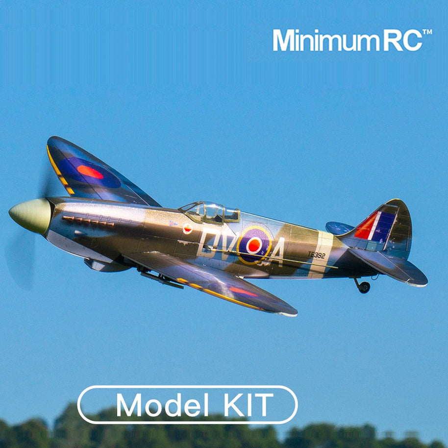 MinimumRC Spitfire MK XV 2.4G 5チャンネルマルチプロトコル RC固定翼航空機モデル（Kit RTFバージョン）