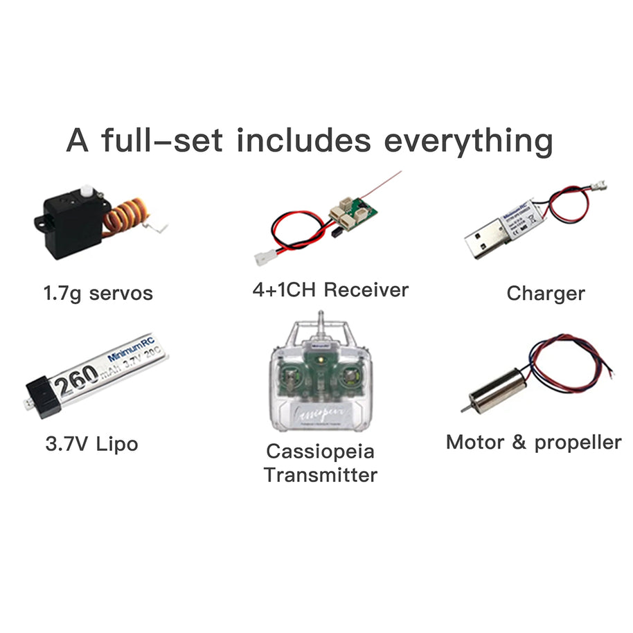 MinimumRC Spitfire MK XV 2.4G 5チャンネルマルチプロトコル RC固定翼航空機モデル（Kit RTFバージョン）