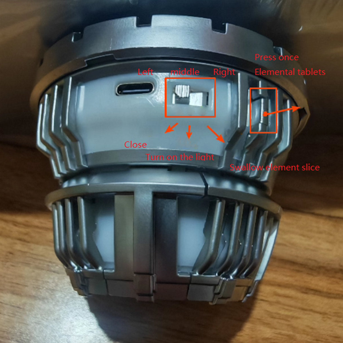 1/1等身 MK3パラジウムアークリアクター模型 インタラクティブ発光 精密再現 未来的デスクディスプレイ コレクション