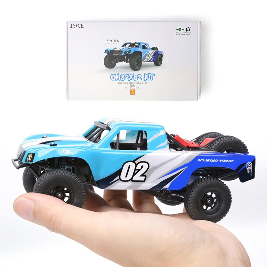 OH32X02 1/32 RWD 2.4G RC電動ストレートブリッジオフロードショートトラック キットバージョン