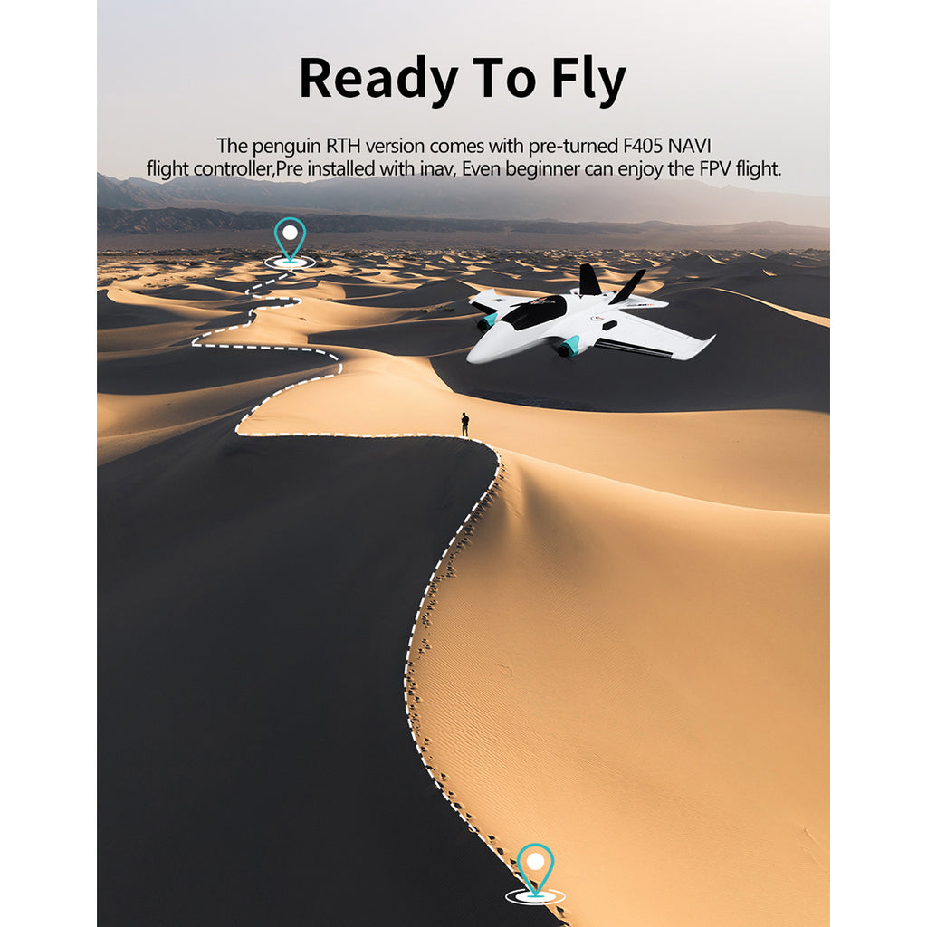 Penguine 750mm双発FPV固定翼機セット｜TX12 MKII ELRS送信機＋RP1受信機付き RC 飛行機
