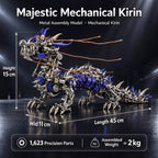 Punkbuild スチームパンク機械龍 金属組立キット LED ライト付き 可動関節 1623 ピース