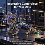 Punkbuild スチームパンク機械龍 金属組立キット LED ライト付き 可動関節 1623 ピース