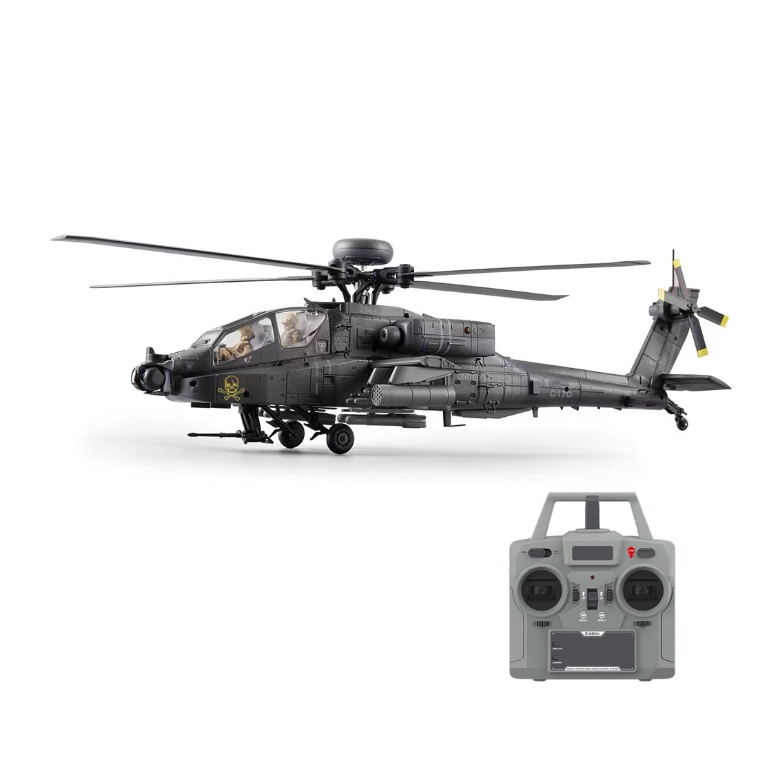 RC ERA C170 AH-64D軍用ヘリ｜1/48 6CHフライバーレス 光学フロー測位 TOF高度保持 3Dアクロバット RTR