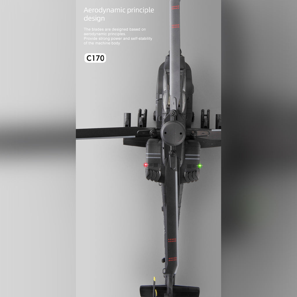 RC ERA C170 AH-64D軍用ヘリ｜1/48 6CHフライバーレス 光学フロー測位 TOF高度保持 3Dアクロバット RTR