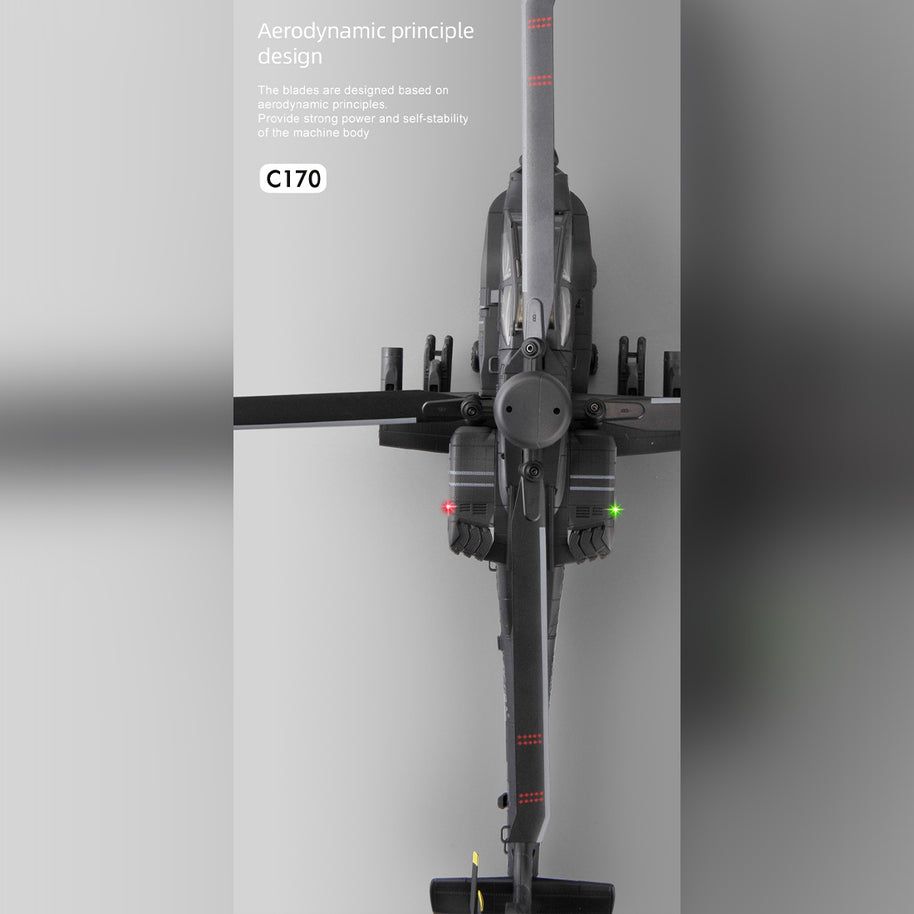 RC ERA C170 AH-64D軍用ヘリ｜1/48 6CHフライバーレス 光学フロー測位 TOF高度保持 3Dアクロバット RTR