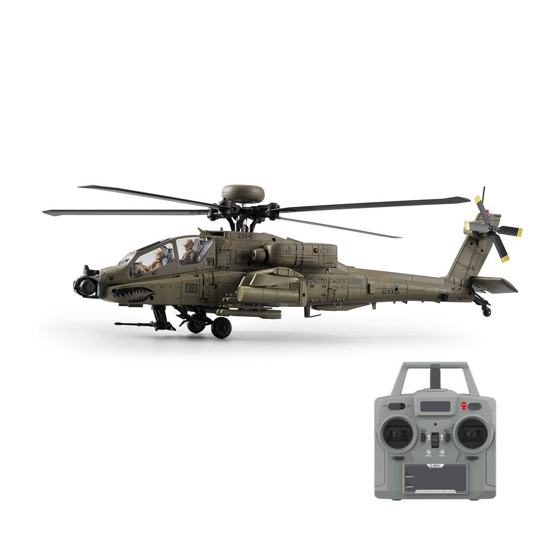 RC ERA C170 AH-64D軍用ヘリ｜1/48 6CHフライバーレス 光学フロー測位 TOF高度保持 3Dアクロバット RTR