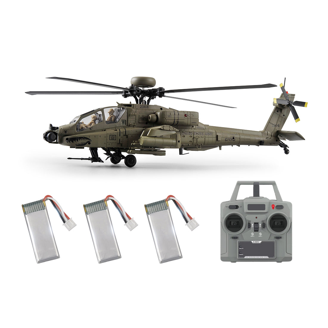 RC ERA ヘリコプターセット 6機 RTRHOBBYJP RC ERA C170 AH-64D軍用ヘリ｜1/48 6CHフライバーレス 光学