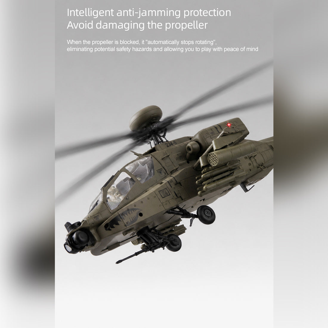 RC ERA C170 AH-64D軍用ヘリ｜1/48 6CHフライバーレス 光学フロー測位 TOF高度保持 3Dアクロバット RTR