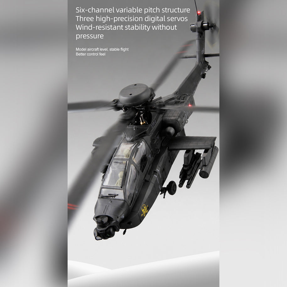 RC ERA C170 AH-64D軍用ヘリ｜1/48 6CHフライバーレス 光学フロー測位 TOF高度保持 3Dアクロバット RTR