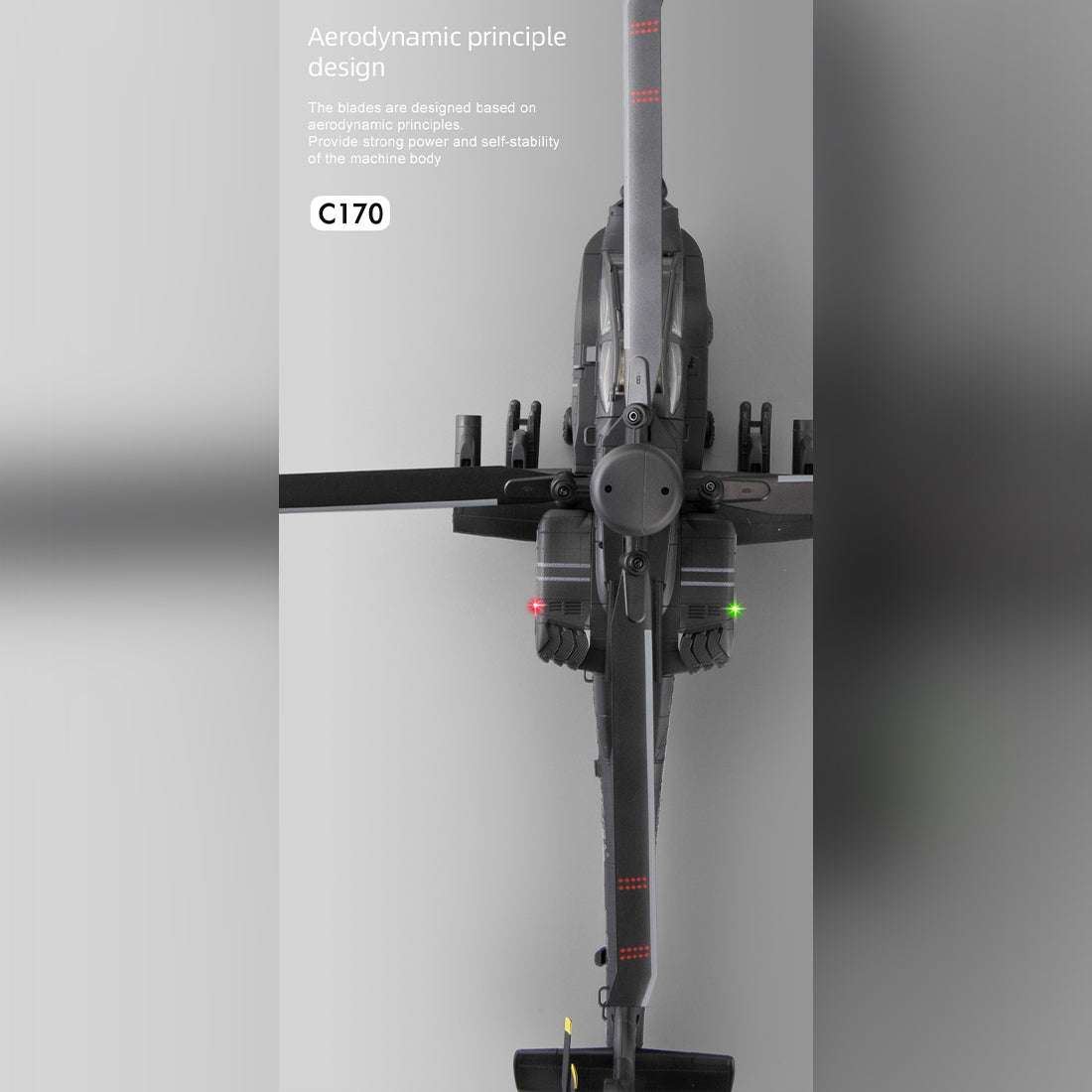 【特注カラー】RC ERA C170 1/48スケール AH-64D 軍用RCヘリコプター  6CH多機能 RTF｜技適シール